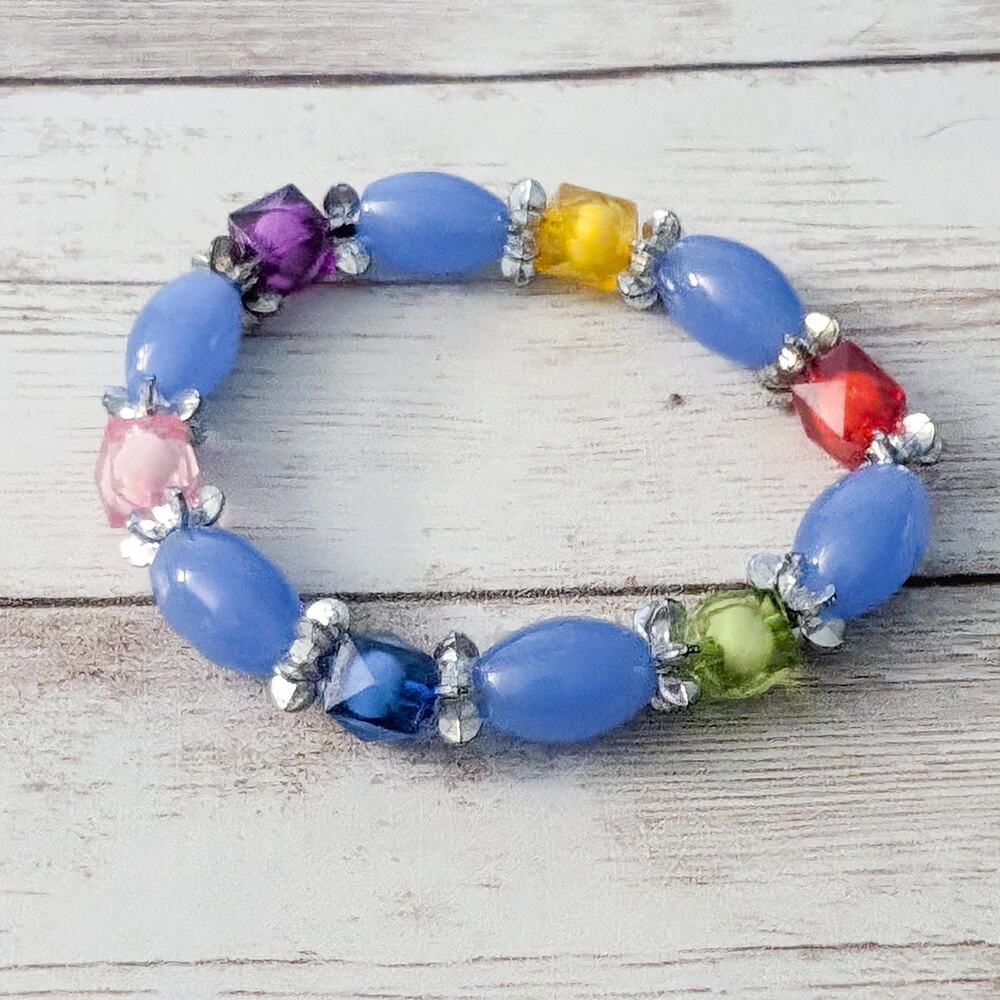 Blue & Multi Color Stretch Bracelet